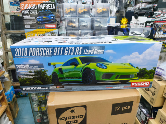 Kyosho 1/10 Fazer Mk2 2018 Porsche 911 GT3 RS Lizard Green 4WD Electric RC Car 34445T1