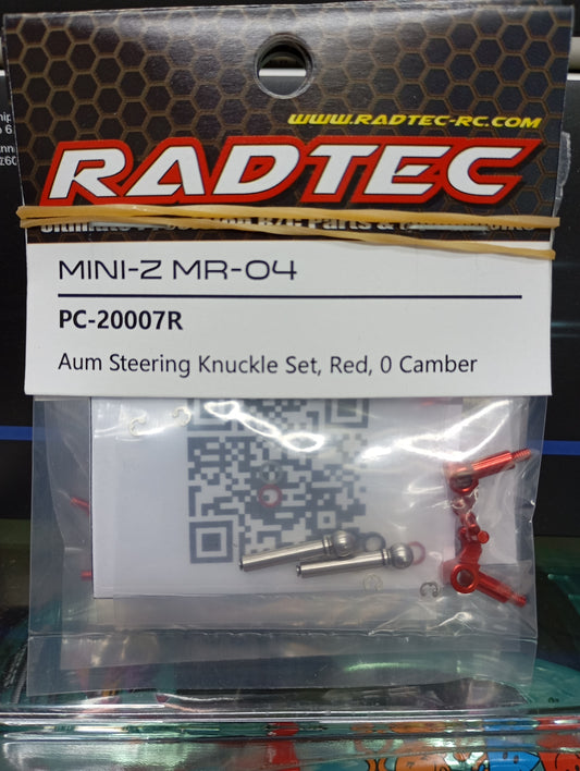 RACTEC KYOSHO MINI-Z MR-04 ALU.STEERING KNUKLE (RED) PC-20007R