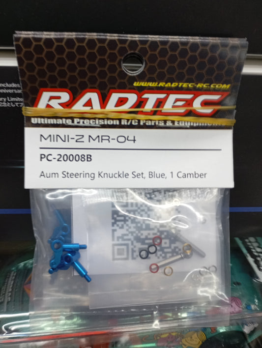 RACTEC KYOSHO MINI-Z MR-04 ALU.STEERING KNUKLE 1 CAMBER(BLUE) PC-20008B