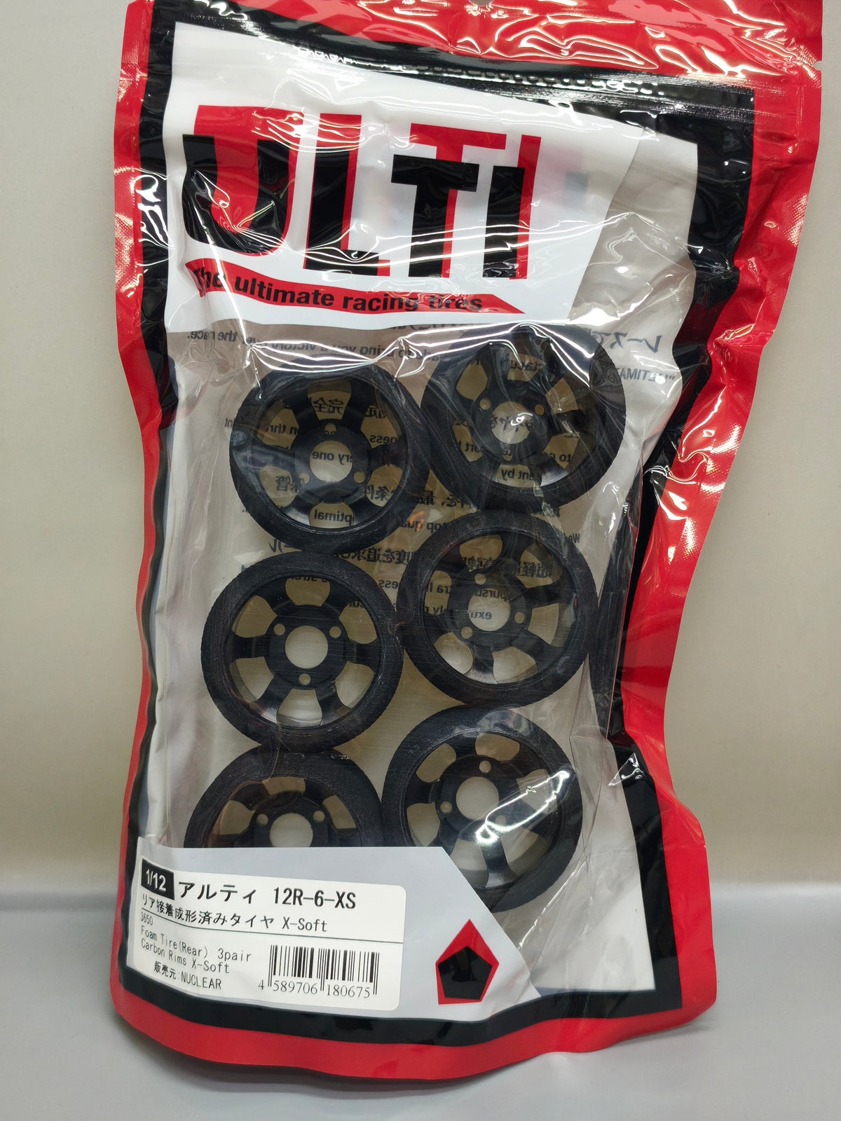 ULTI 1/12 REAR TIRE SET  3PAIR 12R-6-XS