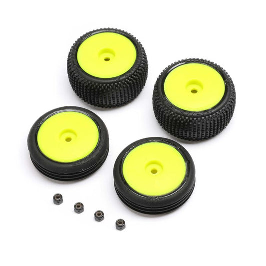 LOSI Micro-B Tires & Wheels Mounted, Yellow: