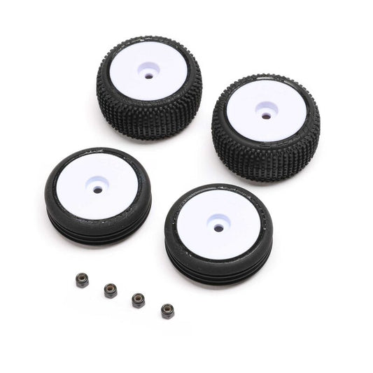 LOSI Micro-B Tires & Wheels Mounted, White LOS-1763