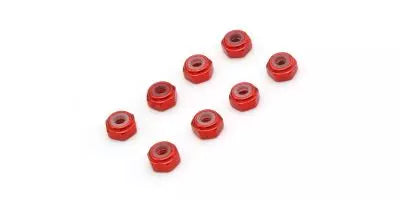 KYOSHO M2 Alu. Nylon Color Nut 8pcs(RED) MZW128R