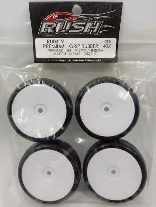 RUSH RU0419 40X 1/0 TOURINGCAR TIRE SET PERGLUED